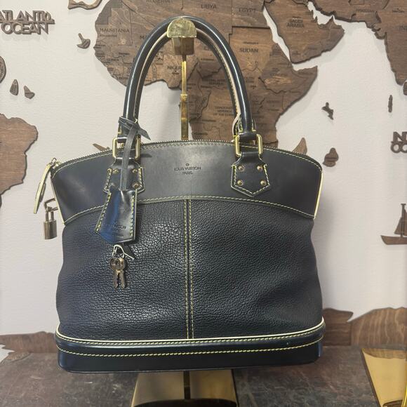 Louis Vuitton Black Suhali Leather PM Lock It Bag GHW Authentic CoA - Picture 1 of 9